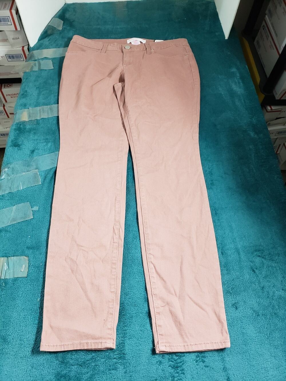 No Boundaries Jeans Size 13 Womens Pink Pants Stretch Low Rise Skinny NWT